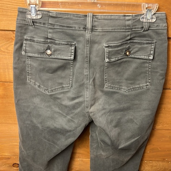 Faherty Women’s Slim Straight Leg Cropped Utility Pants Washed green Women's 29 - Picture 5 of 10